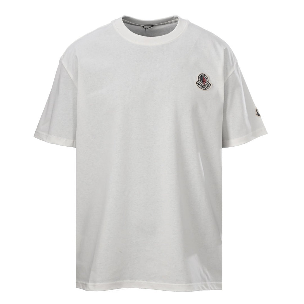 Moncler Small Logo Patch Short-Sleeve T-Shirt in White