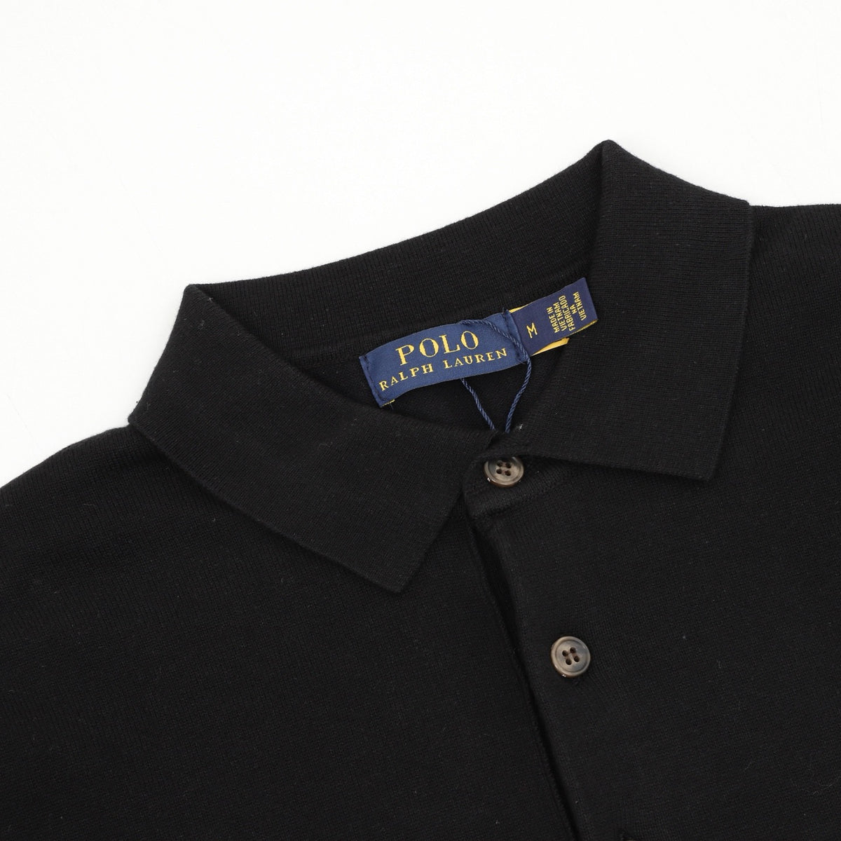 Polo Ralph Lauren Women's & Men's Black Pony Logo Long-Sleeve Knit Polo