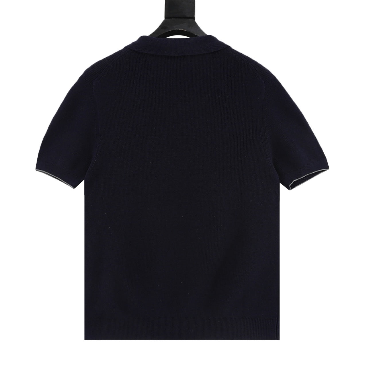 Brunello Cucinelli BC Seagull Collar Knit Short-Sleeve Polo