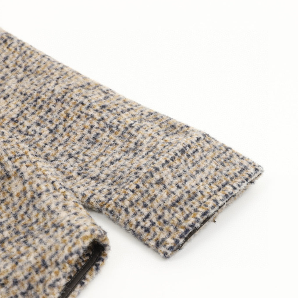Loewe Leather Label Tweed Wool Blend Overshirt Jacket