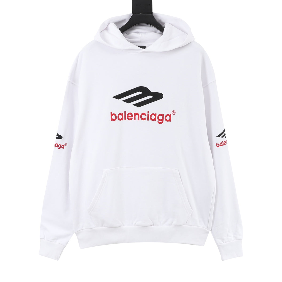 Balenciaga Women's Men's White 3B Sports Icon Hoodie