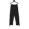 Prada Tonal Logo Label Hem Drawstring Straight Leg Cotton Trousers