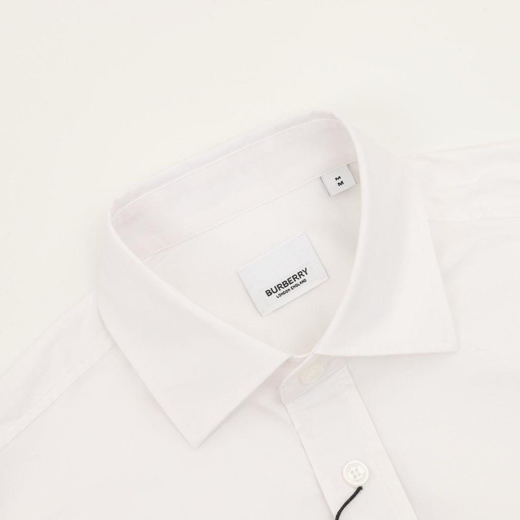 Burberry TB Monogram Embroidered Concealed Placket Long-Sleeve Shirt