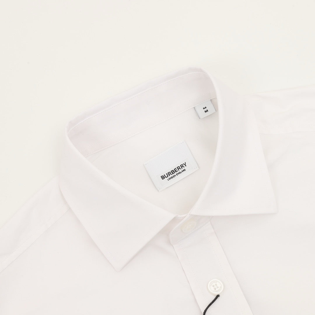 Burberry TB Monogram Embroidered Concealed Placket Long-Sleeve Shirt