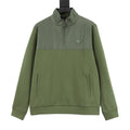 Prada Triangle Logo Nylon-Panelled Half-Zip Sweatshirt