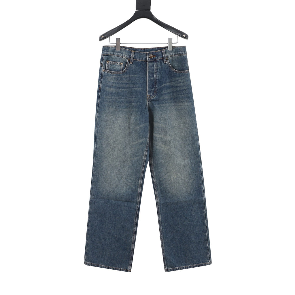 Prada Women's & Men's Vintage Wash Wide-Leg Denim Jeans