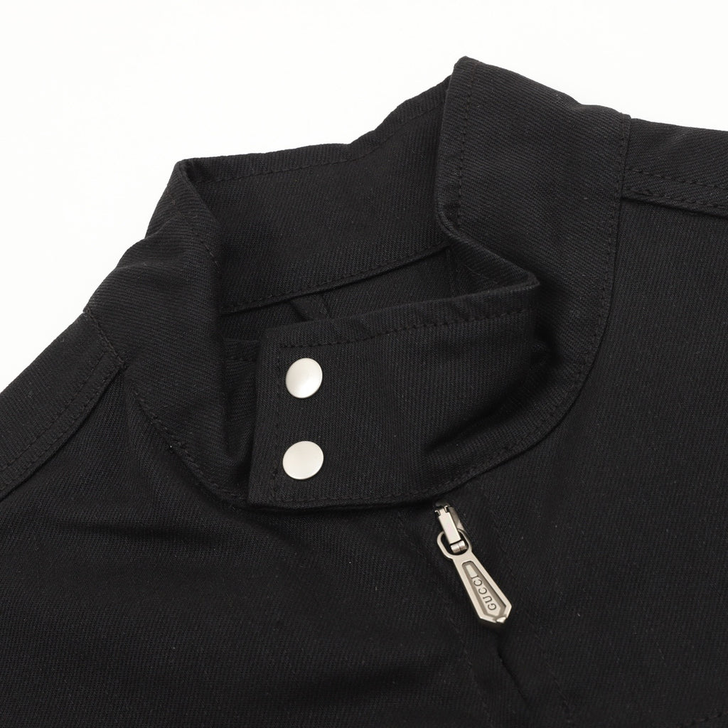 Balenciaga Women's Men's Black Stand-Collar Zip-Up Jacket