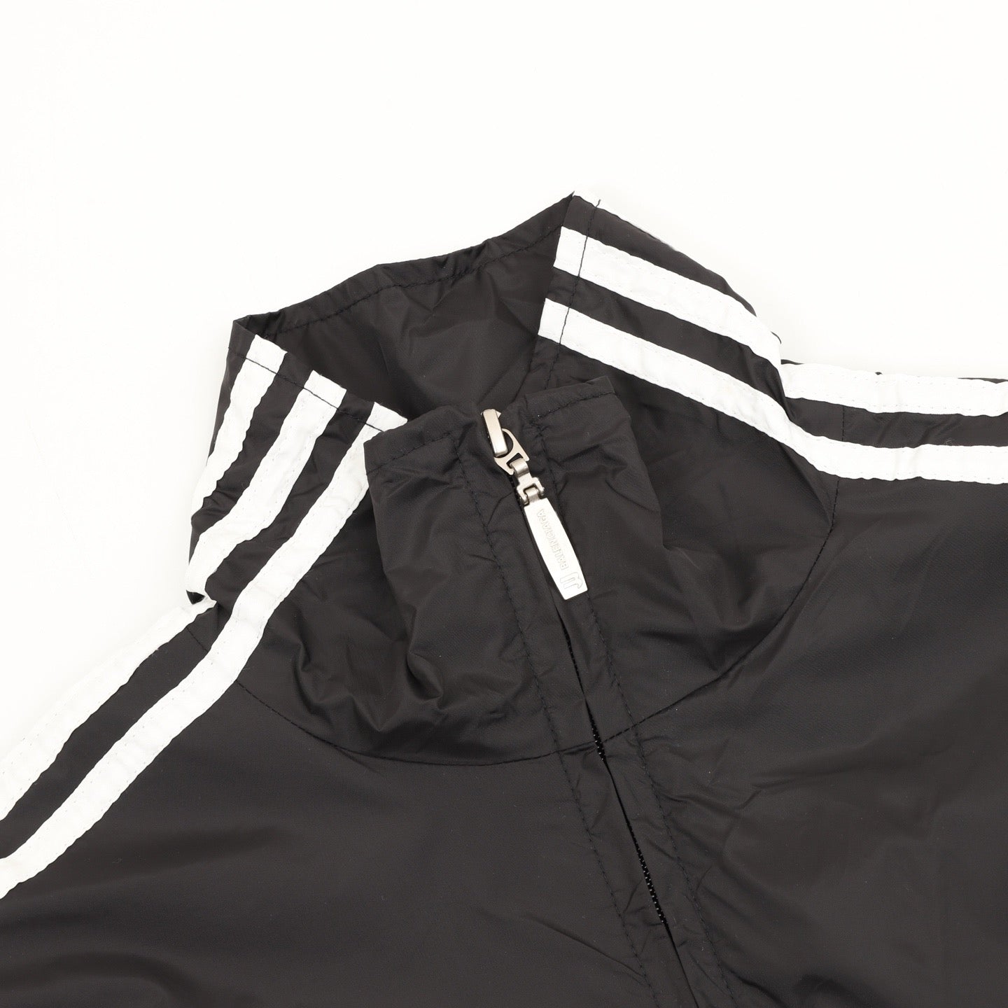 Balenciaga x Adidas Collab Three-Stripe Track Jacket | Black Oversized Zip-Up
