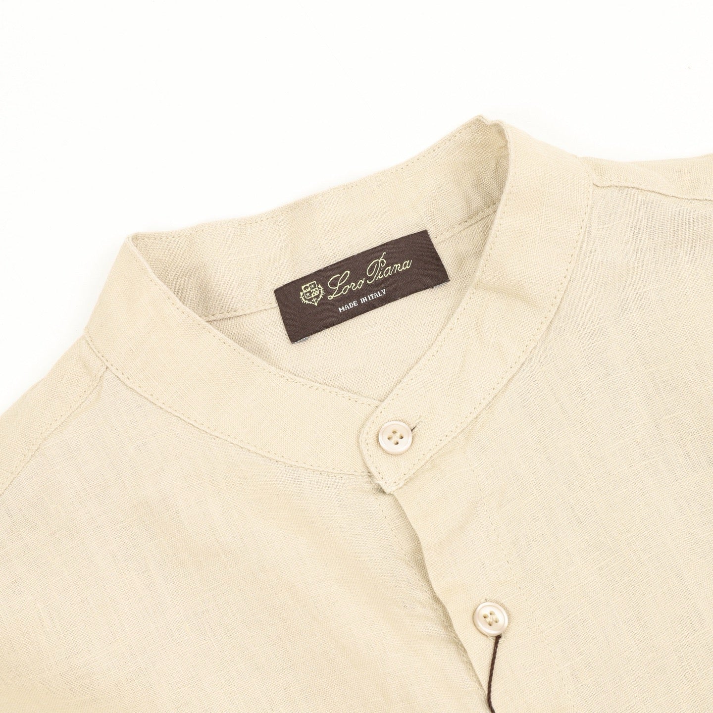 Loro Piana Crew Neck Linen Shirt