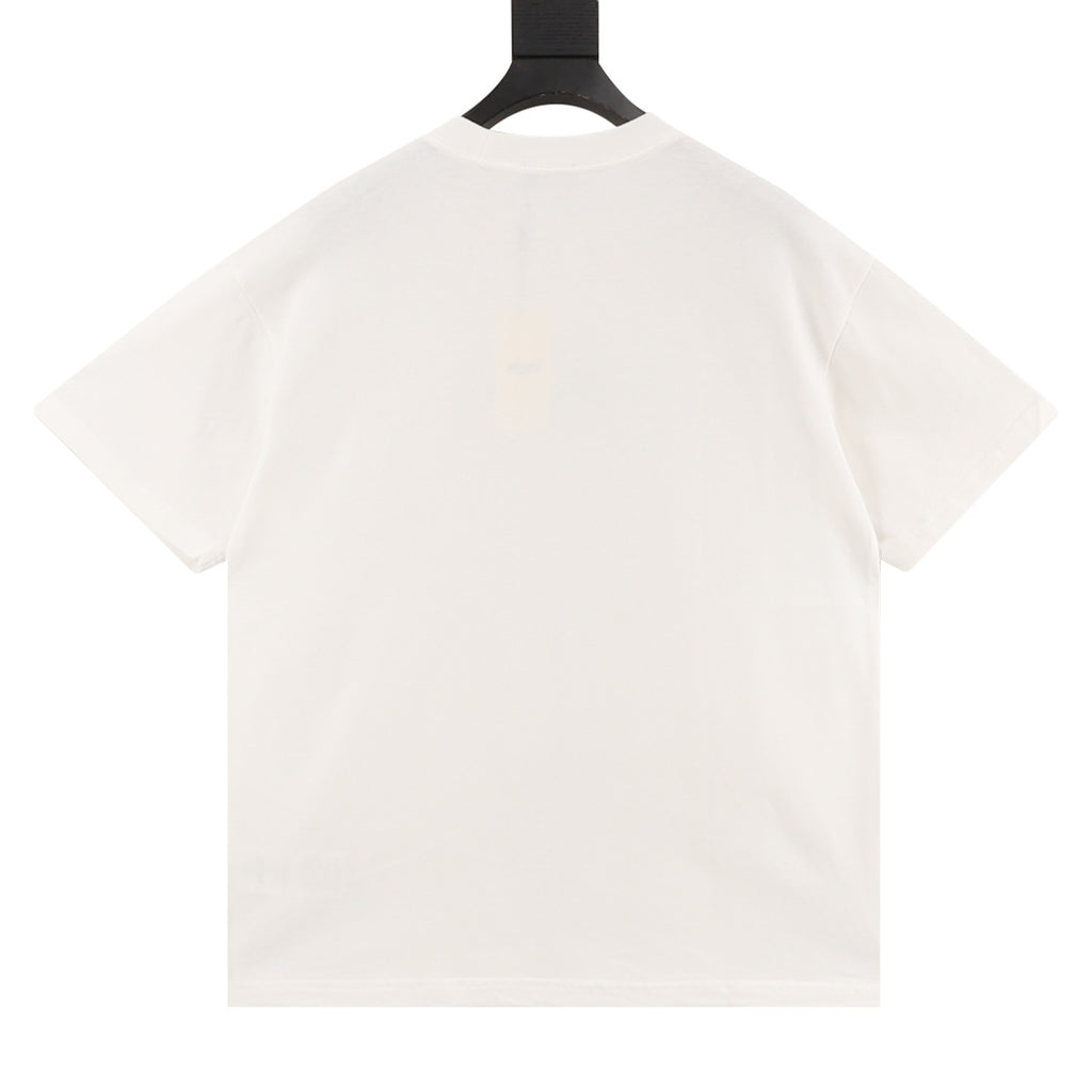 Fendi Multicolor FF Embroidered Short-Sleeve T-Shirt in Off-White