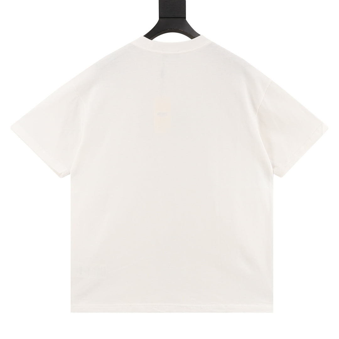 Fendi Multicolor FF Embroidered Short-Sleeve T-Shirt in Off-White