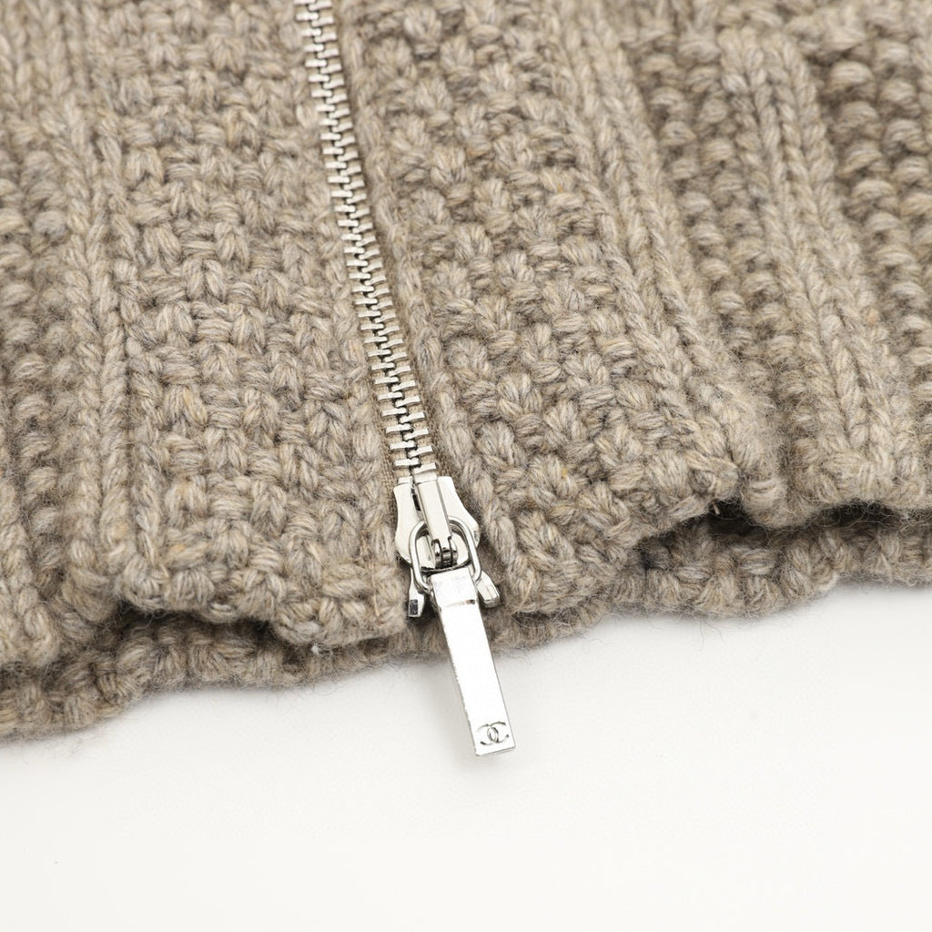 Chanel Cable-Knit Zip-Up Jacket