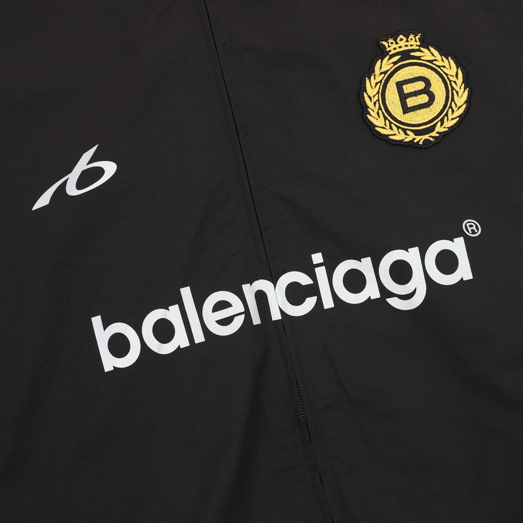 Balenciaga Cotton Poplin Patch-Detail Windbreaker Jacket