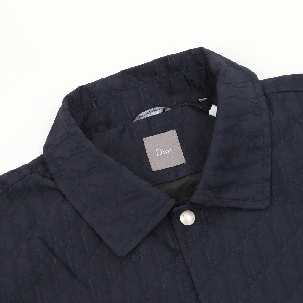 Dior Women's Men's Navy Oblique Jacquard Coach Jacket