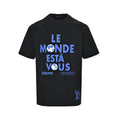 Louis Vuitton "Le Monde Est à Vous" Graphic Short-Sleeve T-Shirt in Black