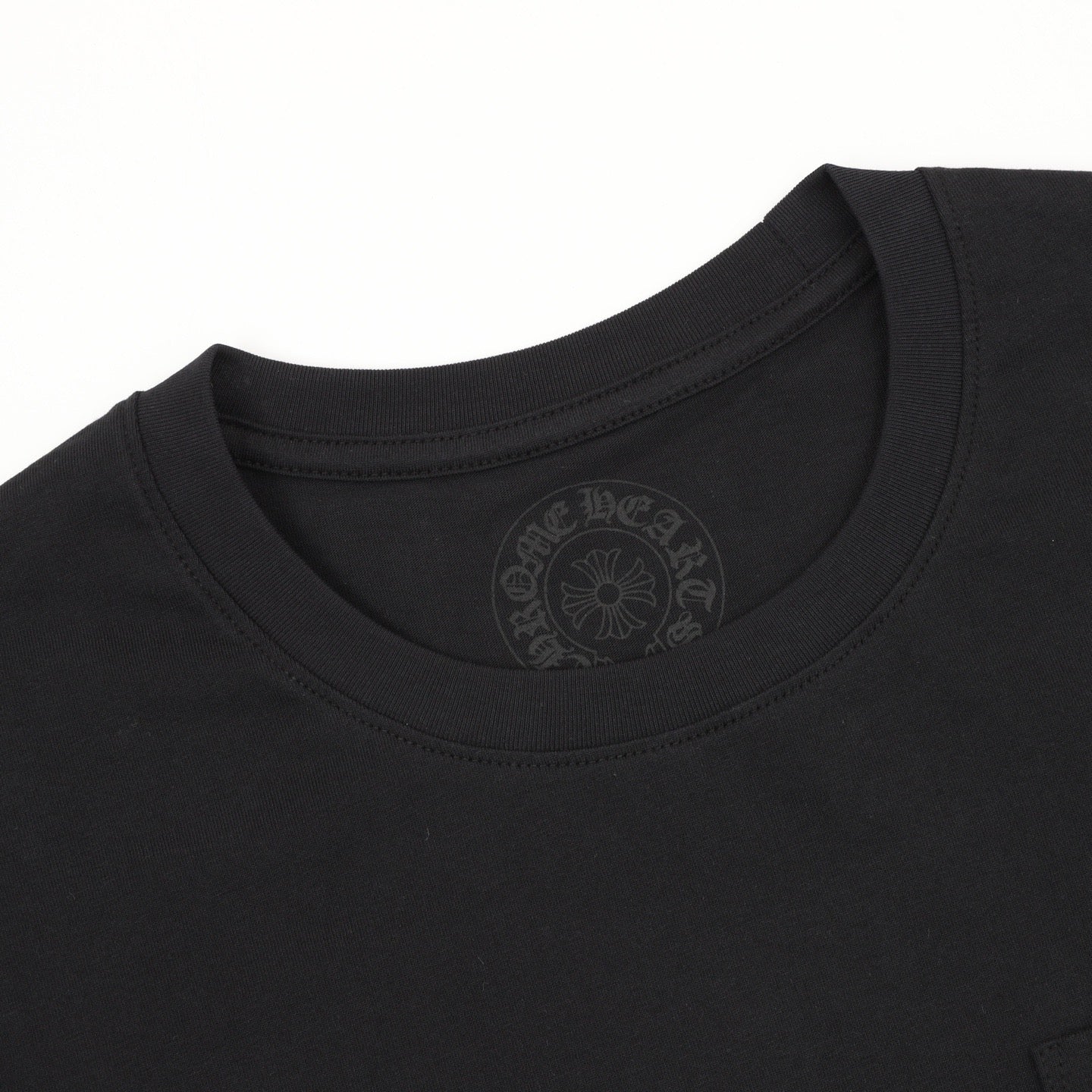 Chrome Hearts "Large Floral Cross" Print Long-Sleeve Tee (Black & White)