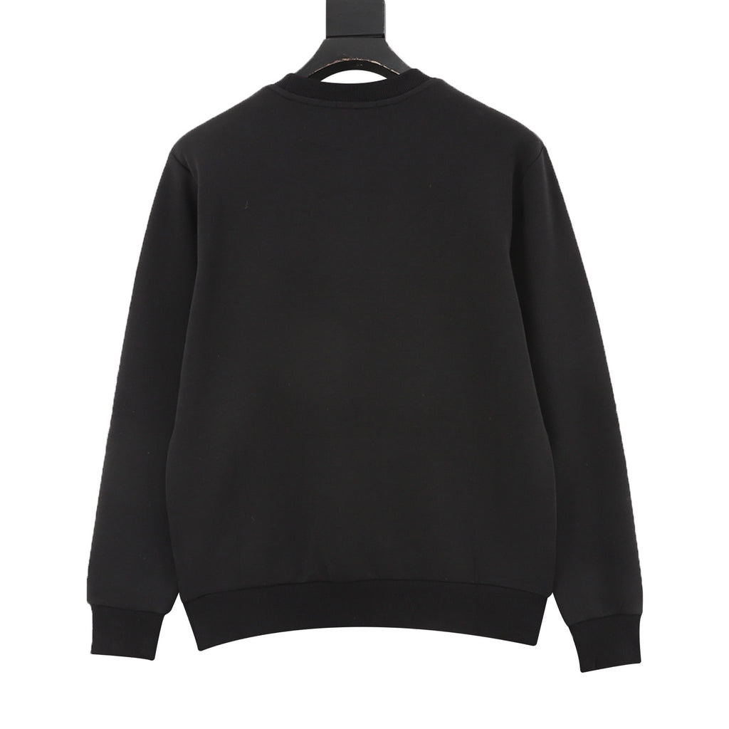 Prada Women's Men's Black Triangle Logo Crewneck Sweatshirt