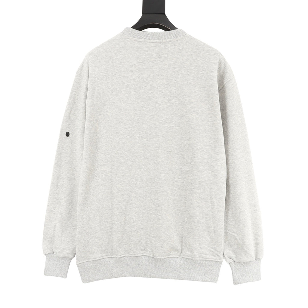 Stone Island Sleeve Badge Crewneck Sweatshirt | White Minimalist Luxury Streetwear