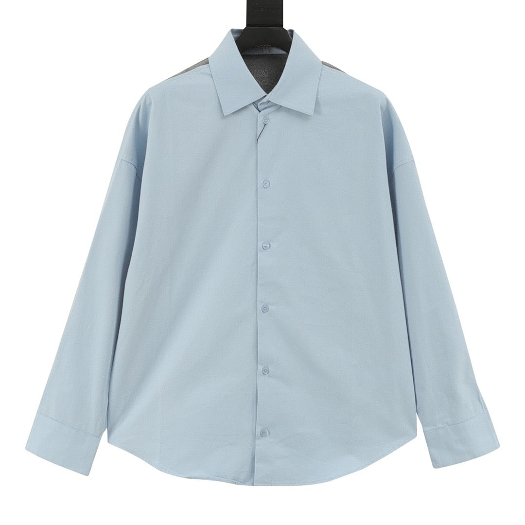 Loewe Two-Tone Patchwork Long-Sleeve Shirt