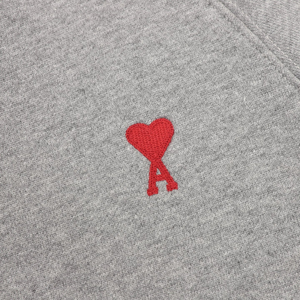 AMI Paris Ami de Cœur Zip-Up Hoodie — Black, Heart Logo
