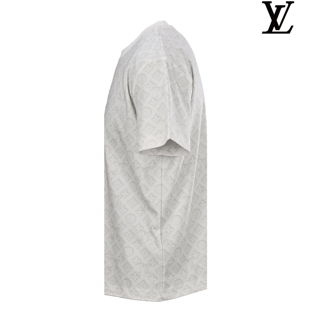 Louis Vuitton Men's White Full Monogram Short Sleeve T-Shirt
