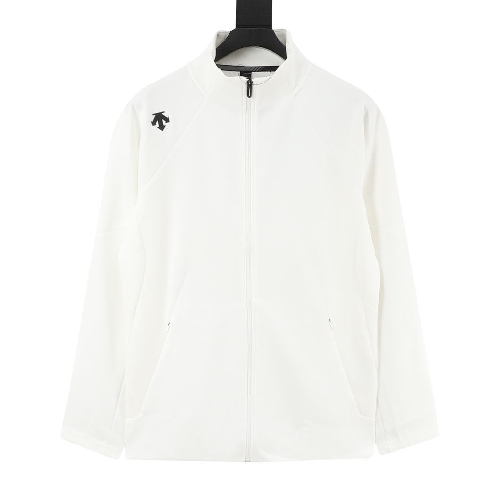 Descente Women's Men's White Stand-Collar Full-Zip Jacket