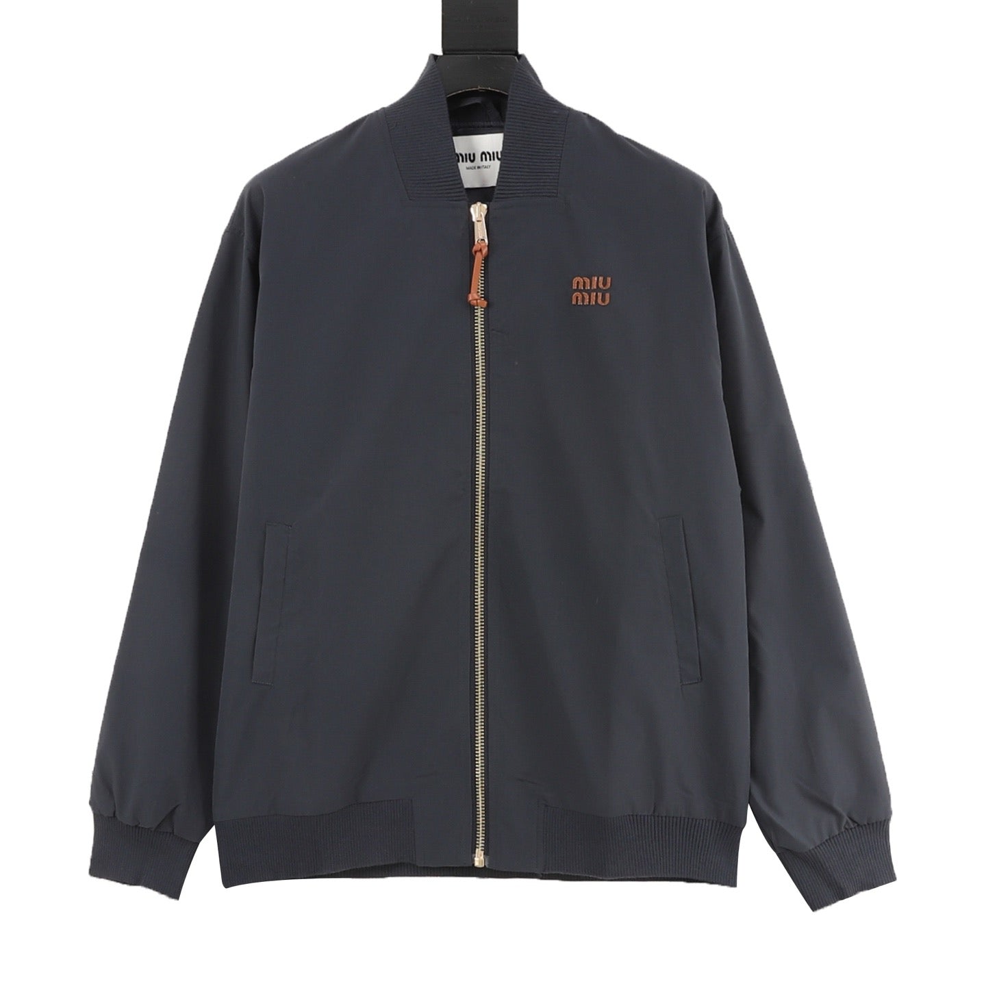Miu Miu 24FW Panama Cotton Bomber Jacket | Lightweight Luxury Casual Outerwear
