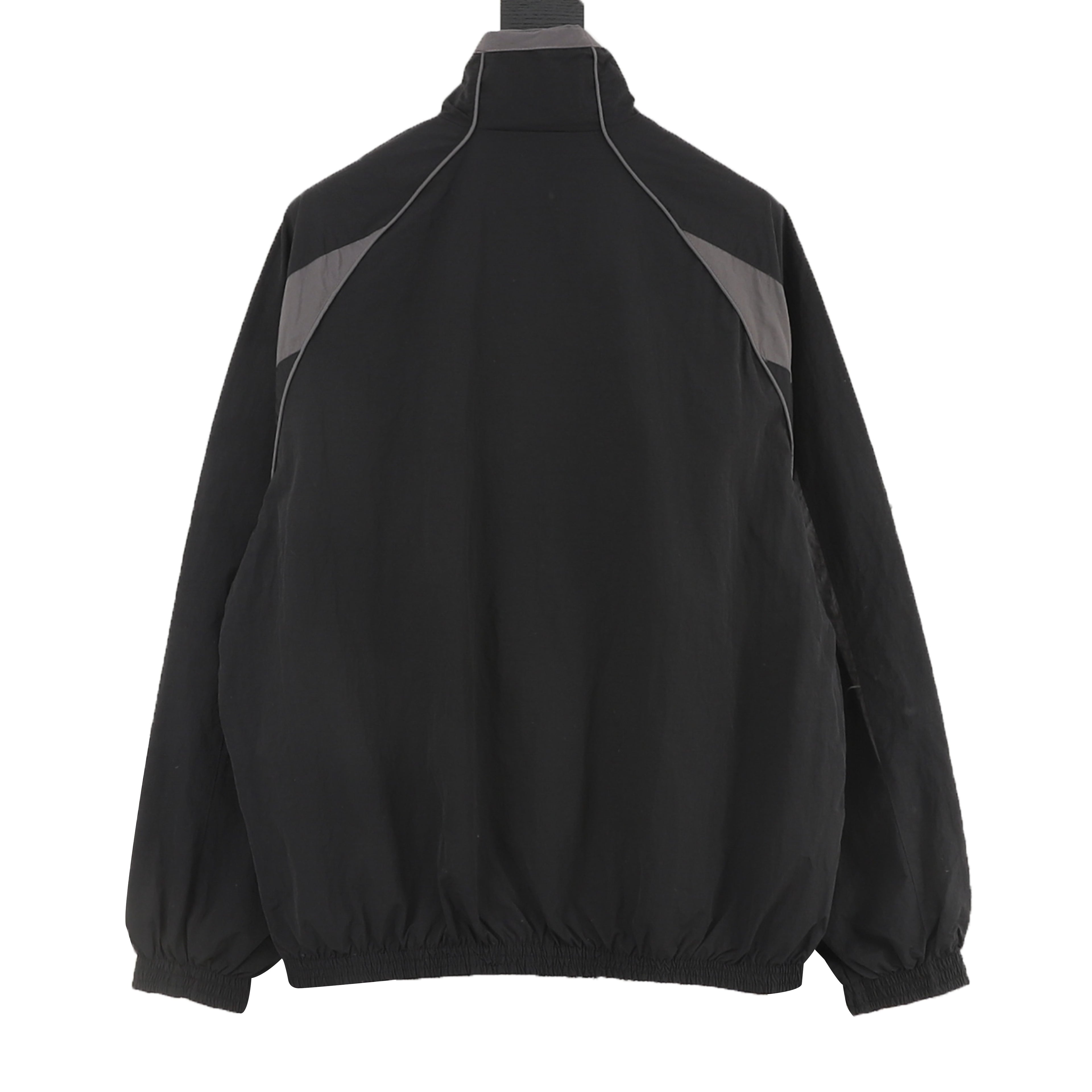 Balenciaga BLCG Sport Logo Track Jacket — Black, Geometric Panel | FW24