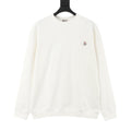 Moncler Women's & Men's White Mini Chest Patch Logo Crewneck Sweatshirt