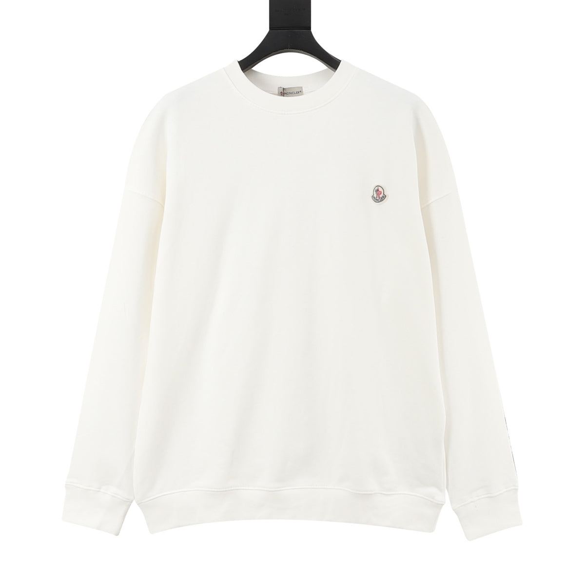 Moncler Women's & Men's White Mini Chest Patch Logo Crewneck Sweatshirt