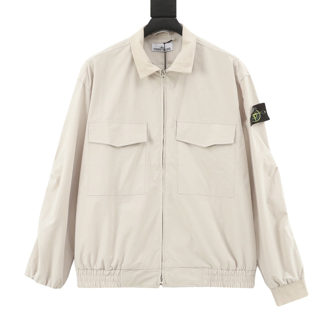 Stone Island Compass Badge Four-Pocket Blouson Overshirt Jacket