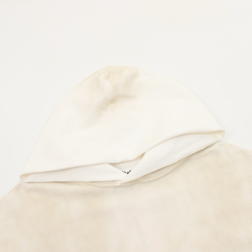 Acne Studios Six-Color Spray Paint Distressed Back Letter Hoodie | Light Grey Oversized Luxury Sweatshirt
