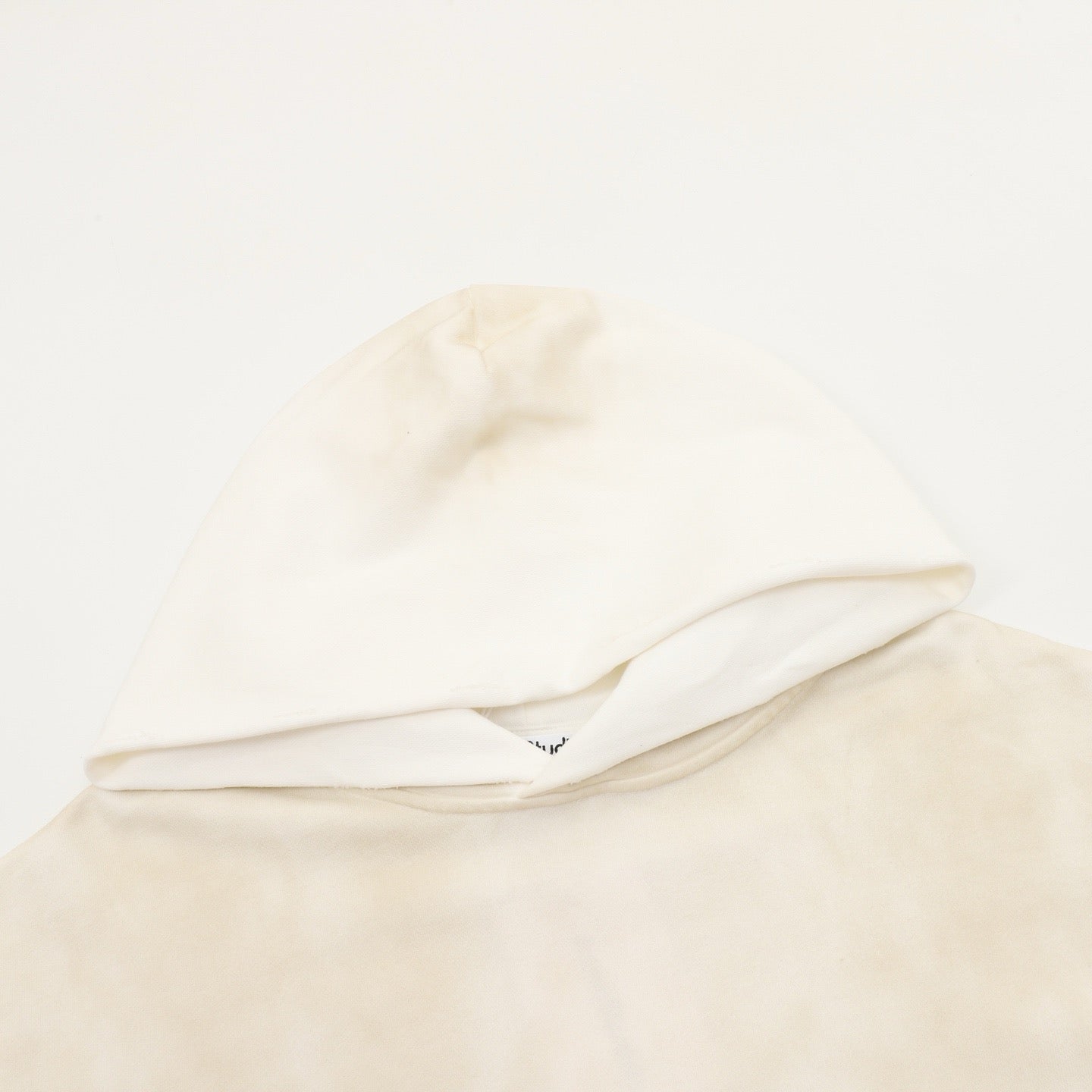Acne Studios Six-Color Spray Paint Distressed Back Letter Hoodie | Light Grey Oversized Luxury Sweatshirt