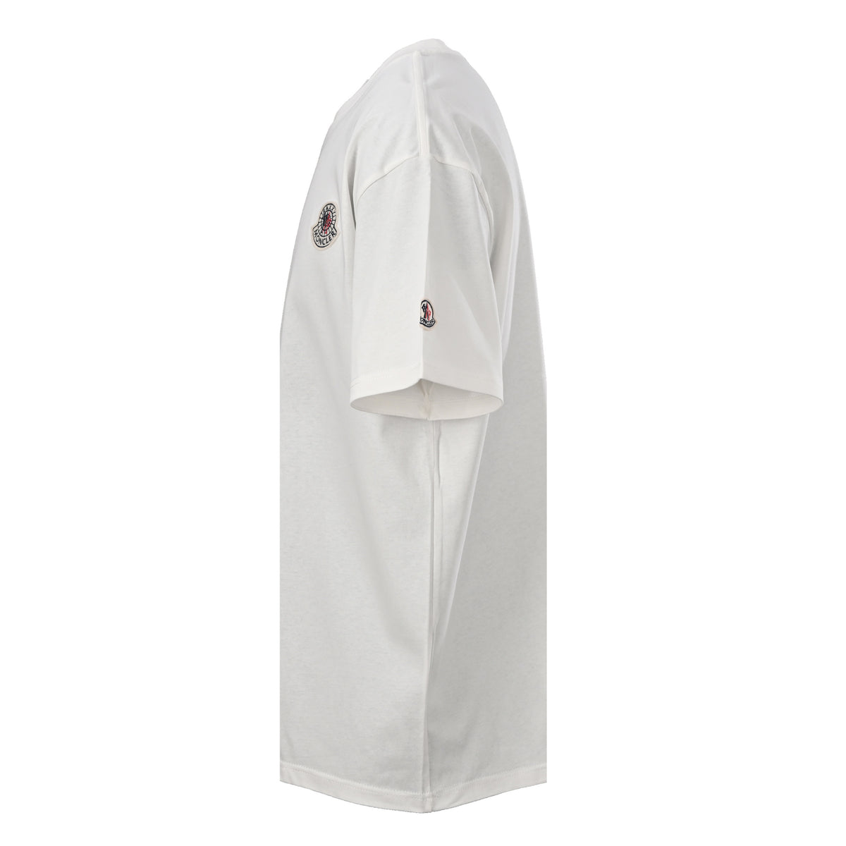 Moncler Small Logo Patch Short-Sleeve T-Shirt in White
