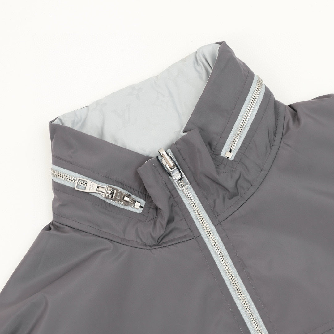 Louis Vuitton 26SS Reversible Olive & Black Zip-Up Blouson Jacket