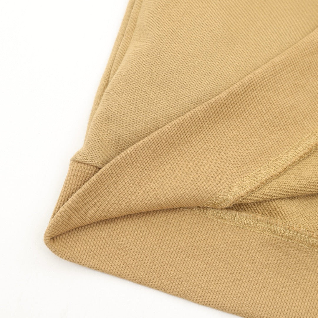 Burberry Women's & Men's Camel Square Label Logo Hoodie