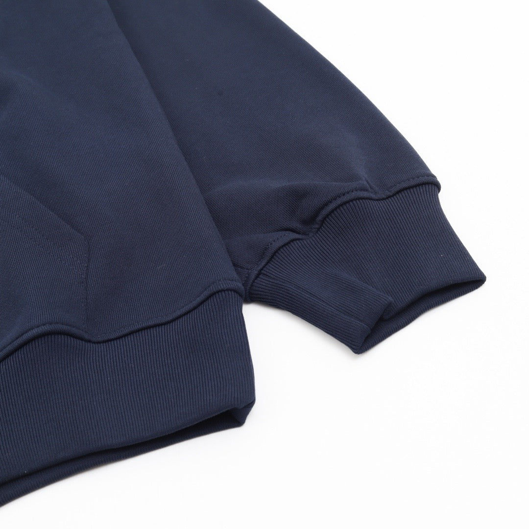Louis Vuitton Women's Men's Navy Monogram-Lined Drawstring Hoodie