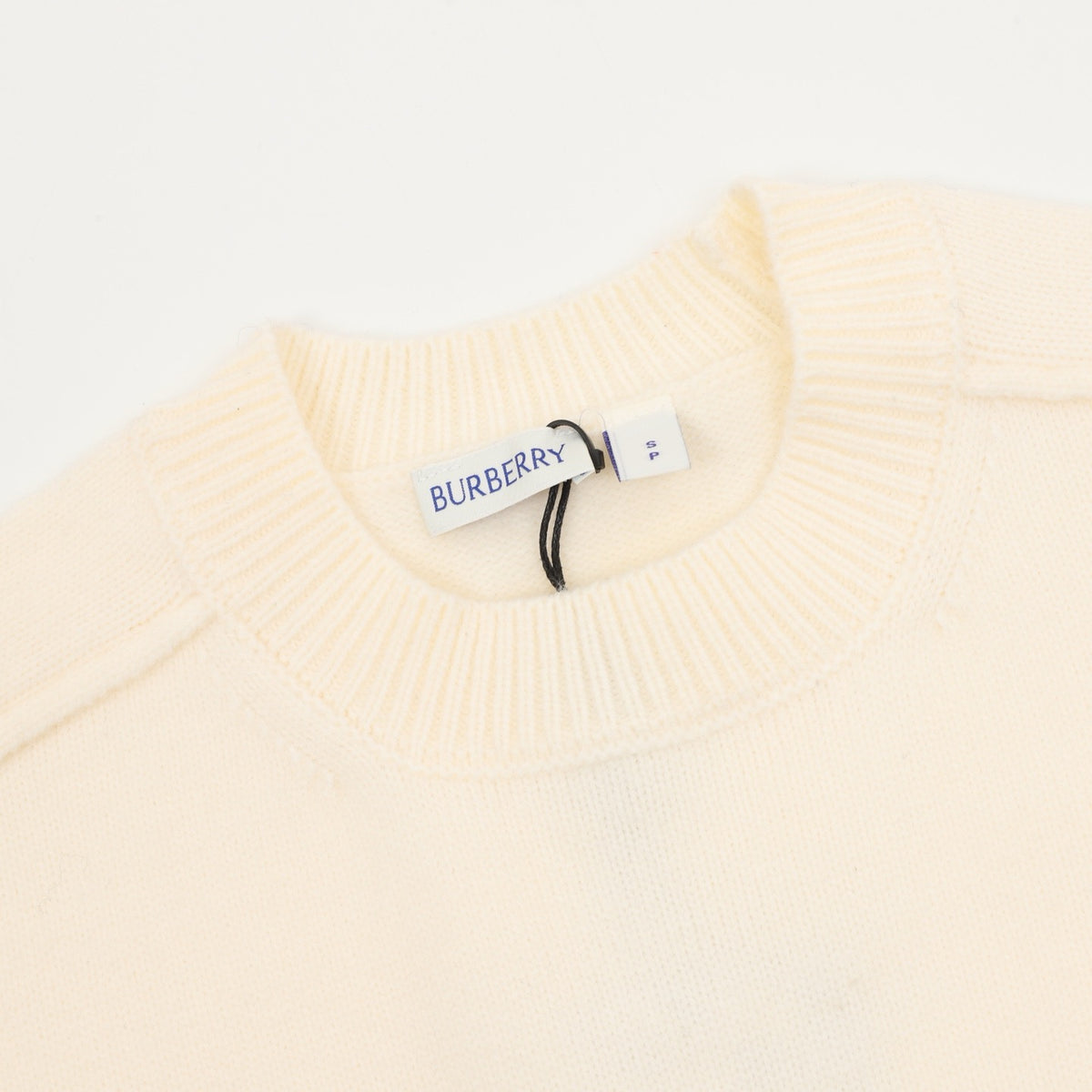 Burberry Women's & Men's Cream Equestrian Knight Patch Crewneck Sweater