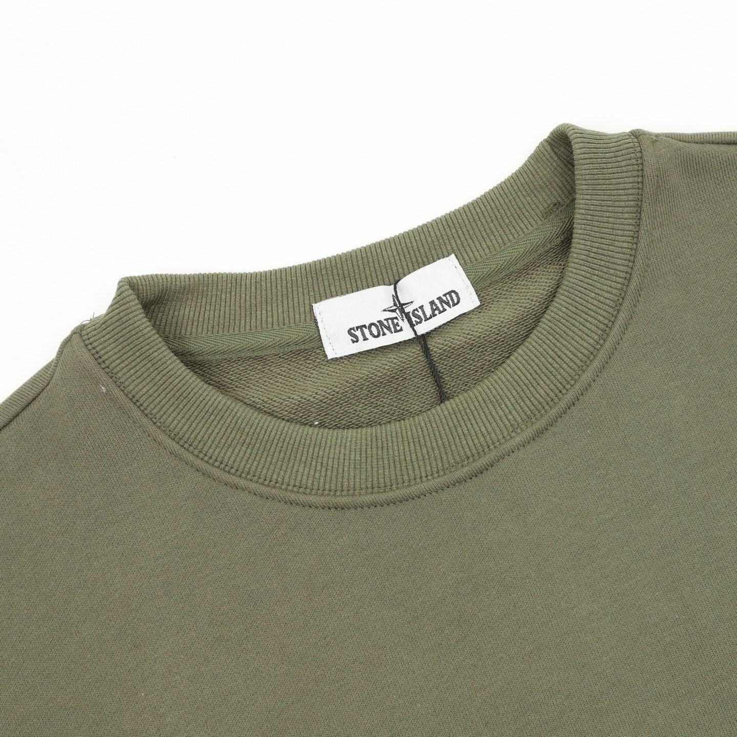Stone Island Sleeve Badge Crewneck Sweatshirt | White Minimalist Luxury Streetwear