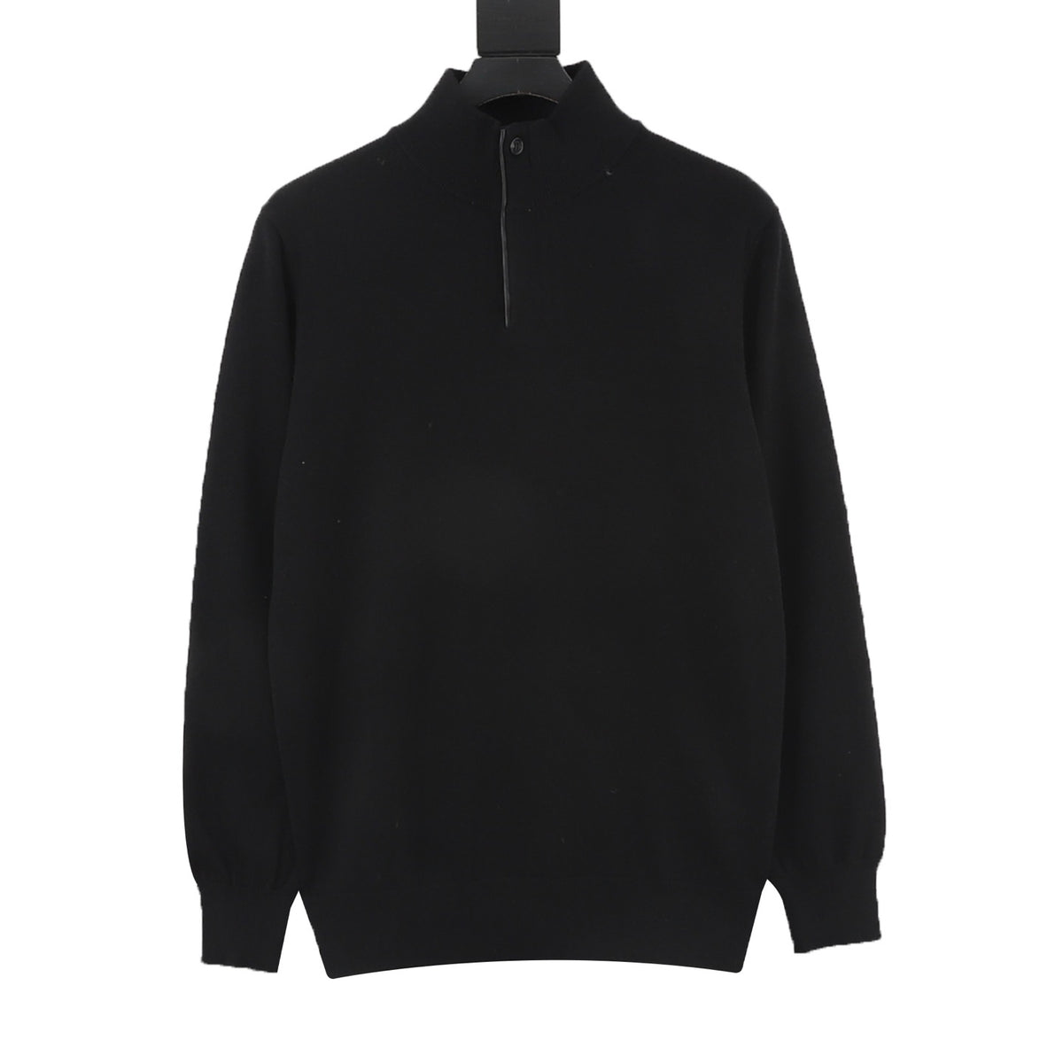 Zegna Women's Men's Black Half-Zip Cashmere Sweater