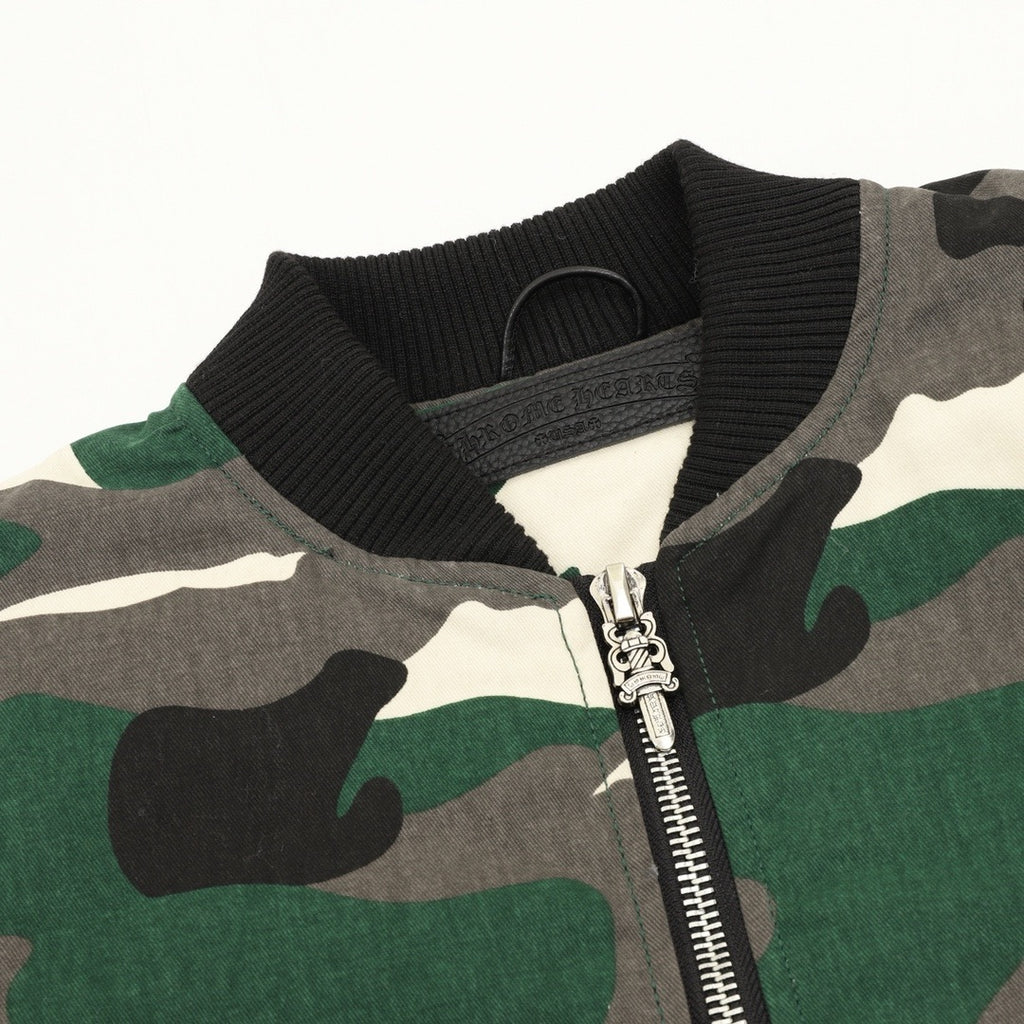 Chrome Hearts Green Camo Bomber Jacket | Women's & Men's Streetwear