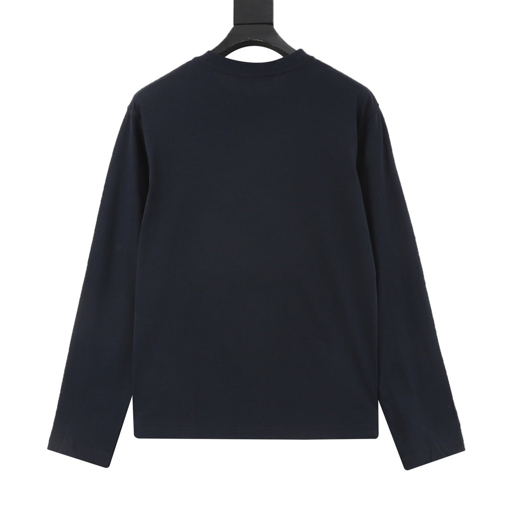 Acne Studios Women's Men's Navy Script Logo Long-Sleeve T-Shirt