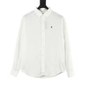 Ralph Lauren Women's Men's White Pony Logo Long-Sleeve Linen Shirt