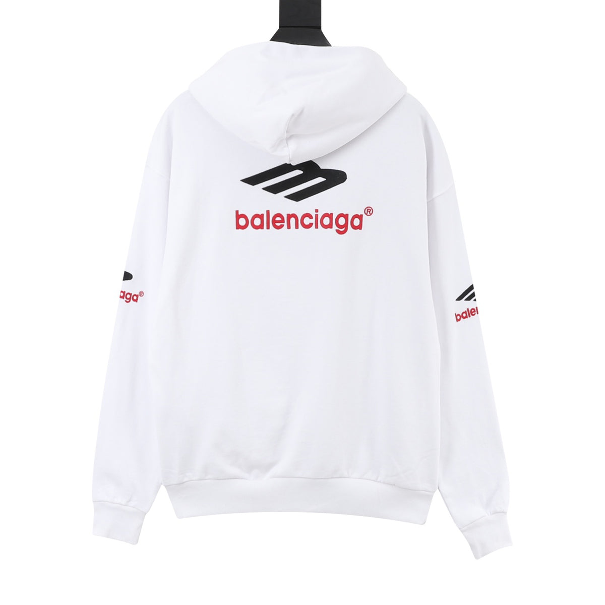 Balenciaga Women's Men's White 3B Sports Icon Hoodie