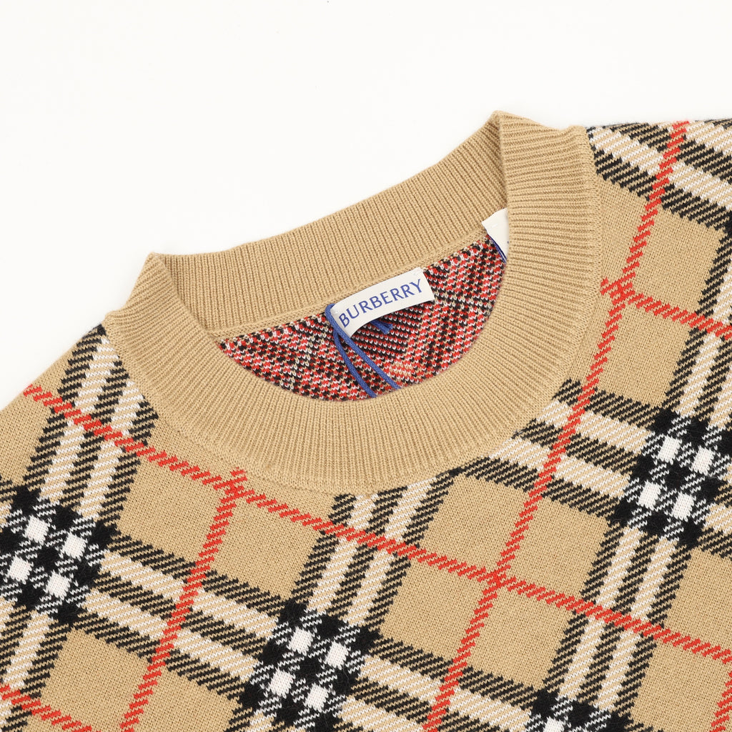 Burberry McGonagall Vintage Check Jacquard Crewneck Sweater