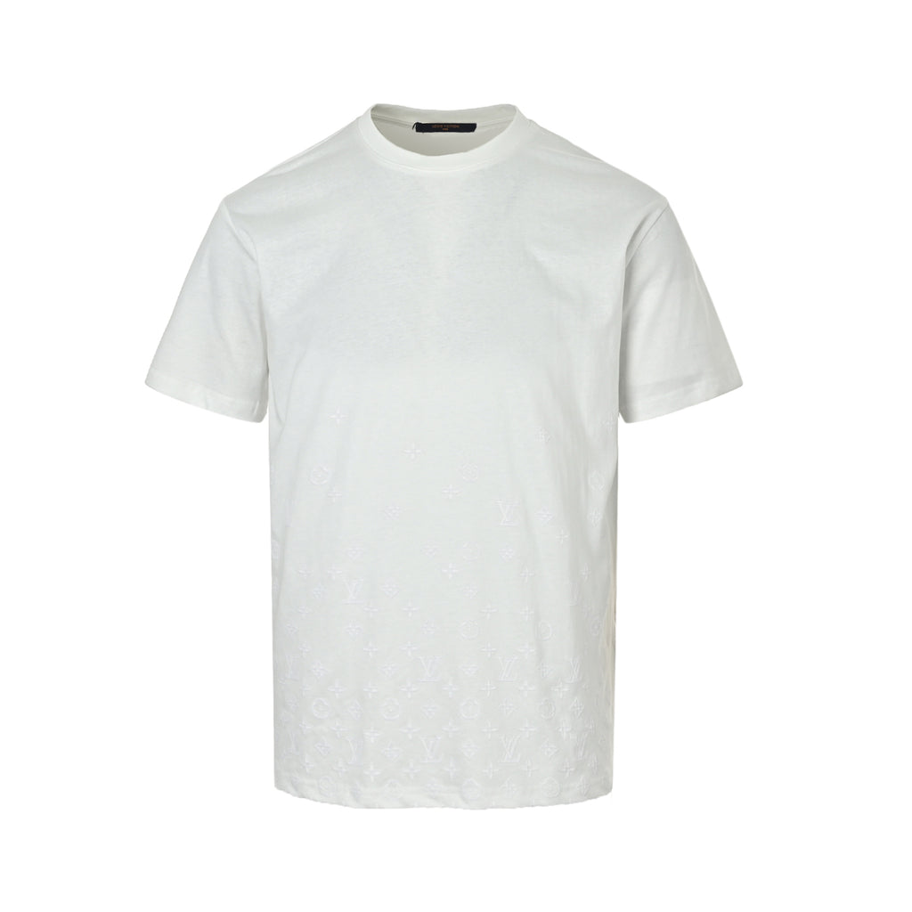 Louis Vuitton Gradient Embossed Monogram Short-Sleeve T-Shirt in White