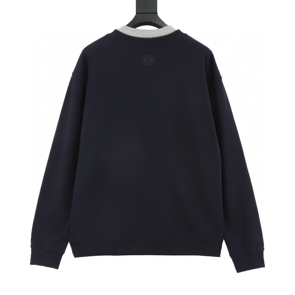 Loewe Collegiate Print Faux Two-Piece Layered Sweatshirt