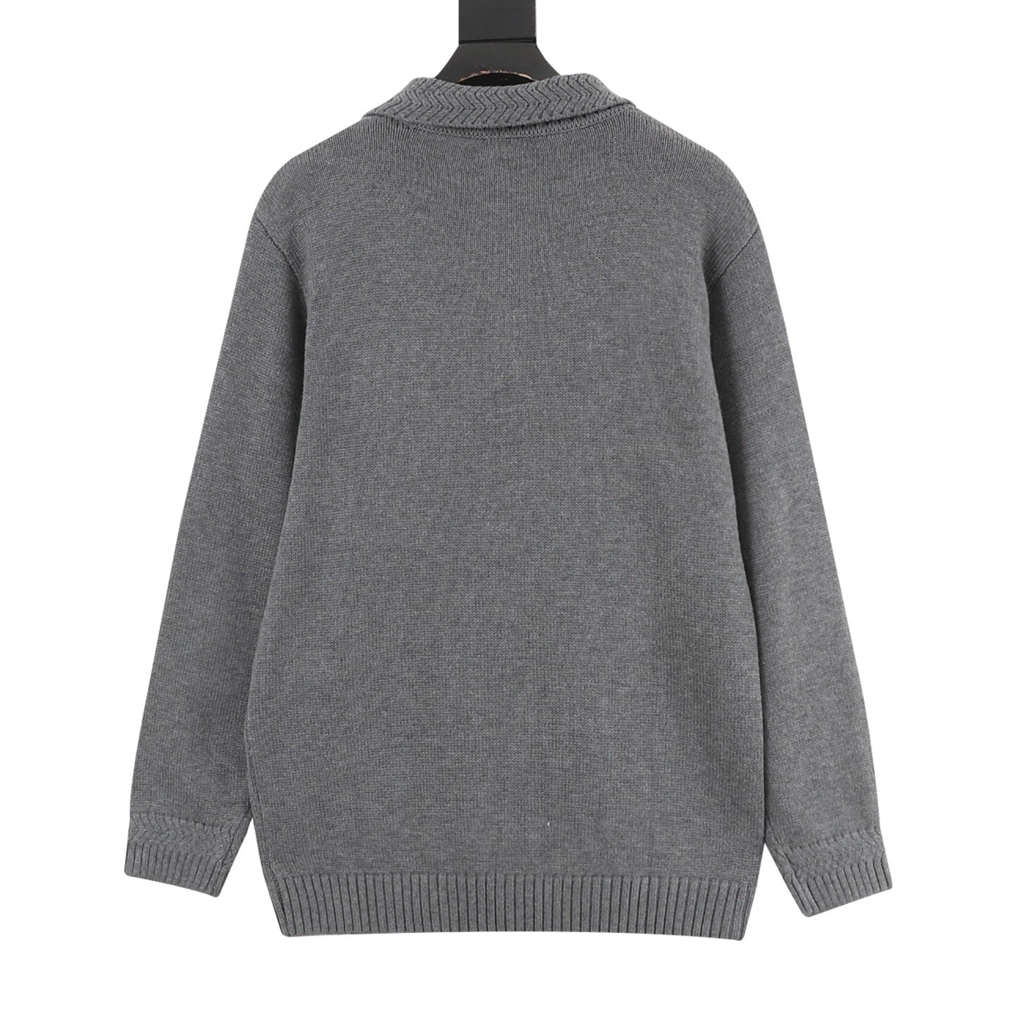 Bottega Veneta Tricolor Textured Knit Collar Wool Polo Sweater | Camel Relaxed Luxury Knitwear