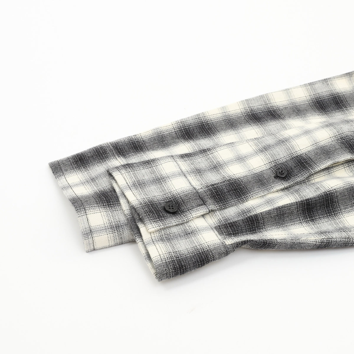 Balenciaga Women's Men's Black and White Plaid Flannel Logo Pocket Shirt