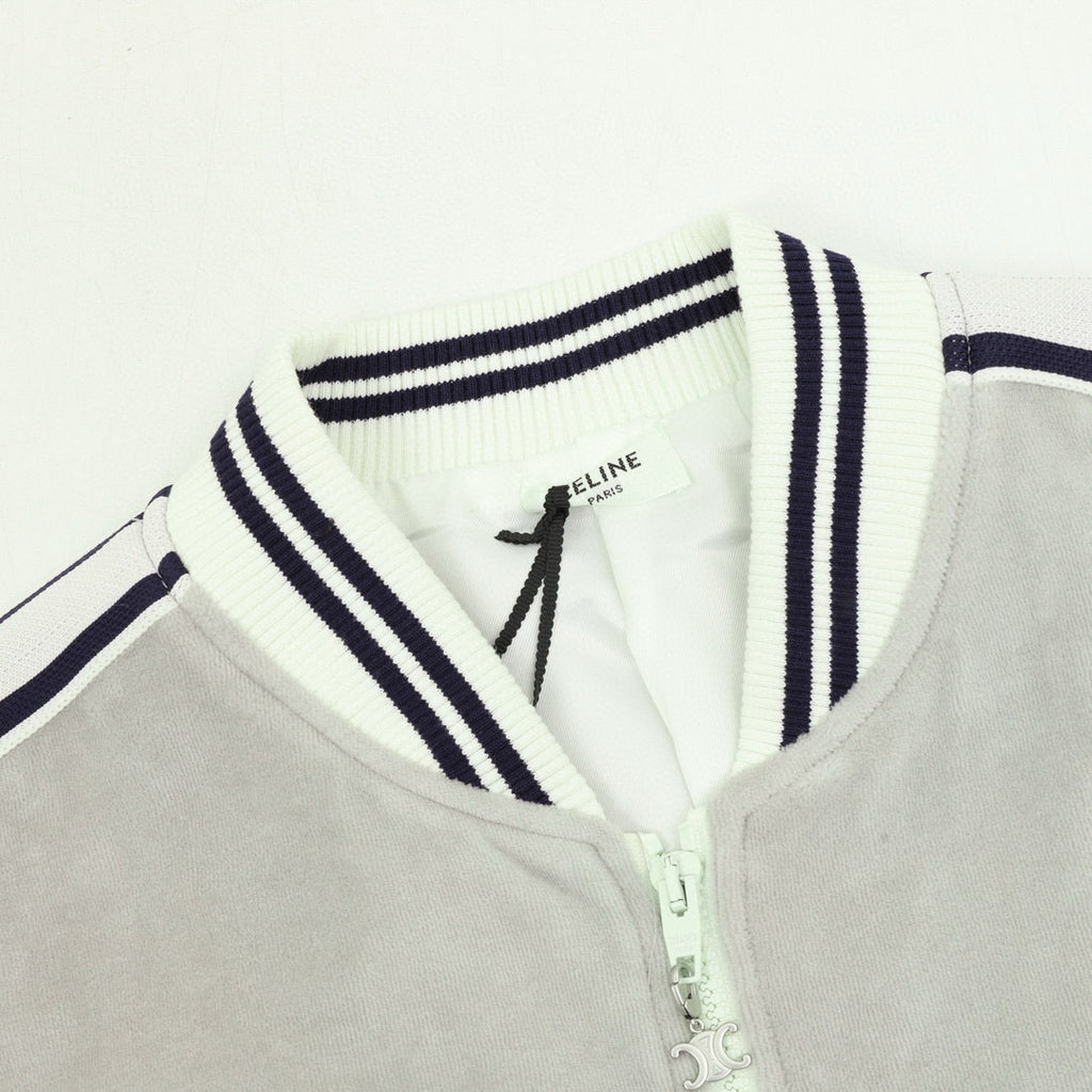 Celine Arc de Triomphe Embroidered Stripe Track Jacket